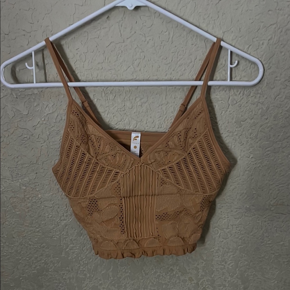 Lace Tan Crop Top